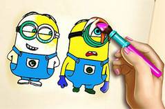 Раскрась Миньонов - Minions Coloring Book